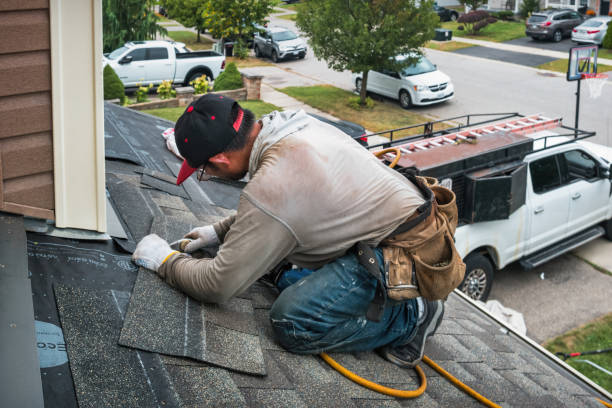 Professional Roof Repair technician working in Haworth, NJ